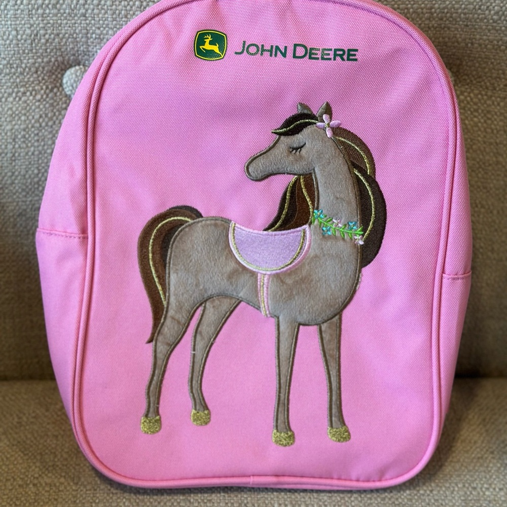 John Deere Pink Horse Backpack
